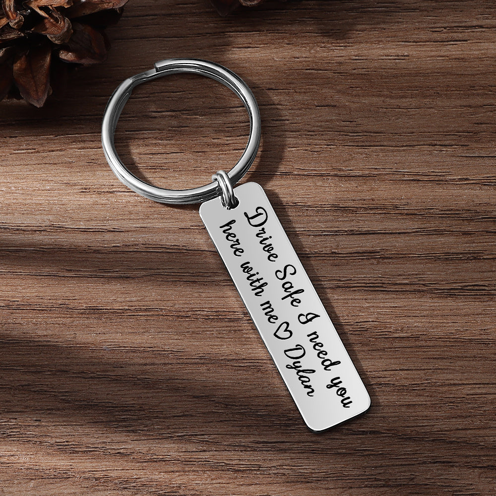 Custom Photo Keychain, Drive Safe Keychain, I Need You Here With Me,  Picture Keychain, Gift For Long Distance Boyfriend, Personalized Metal  Keychain For Girlfriend - Necklacespring