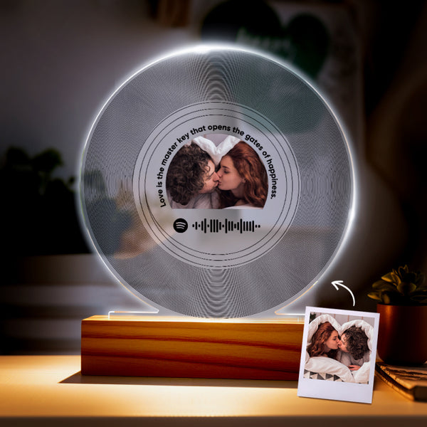 Custom Vinyl Record Night Light Personalized Music Record Lamp Vinyl Record Photo Print