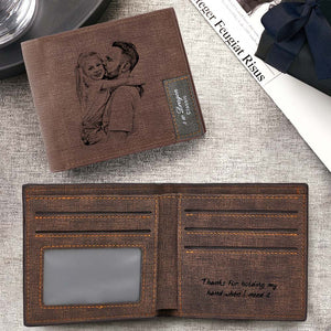 Engraved Billfold | Personalized Mens Wallet Inside Only