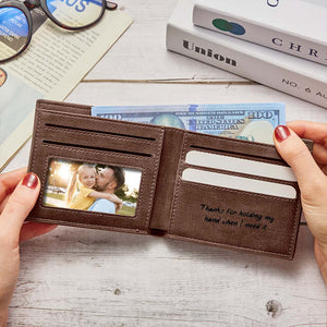 Engraved Billfold | Personalized Mens Wallet Inside Only