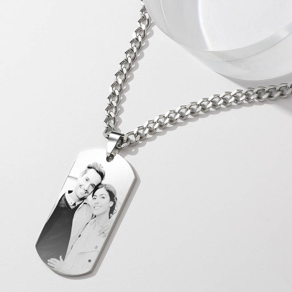 Custom Engraved Tag Chain Necklace – womxnonthemoon