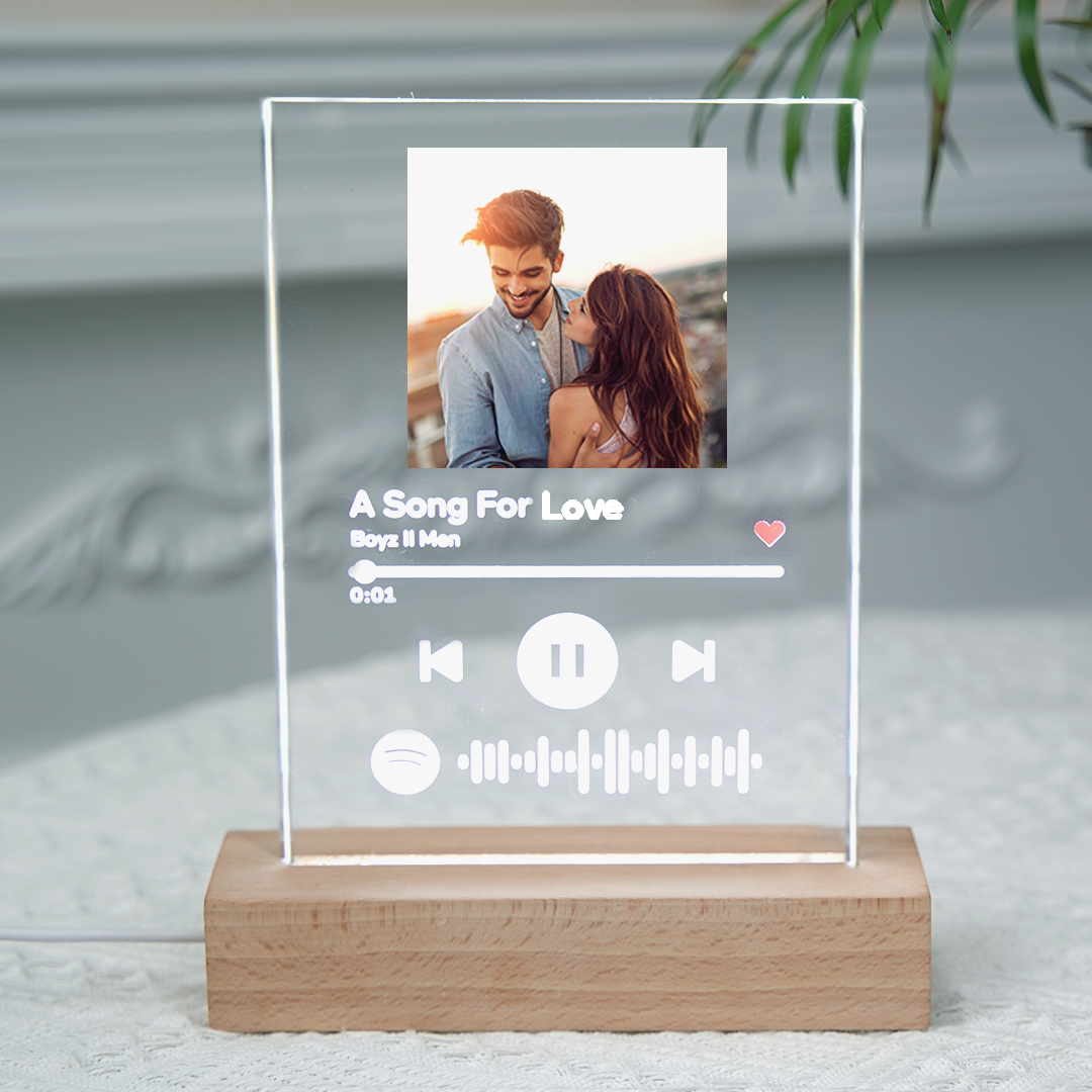 Spotify Glass Spotify Music Plauqe Custom Album Cover Music Plaque Frame  Anniversary Gift - MyPhotoWallet