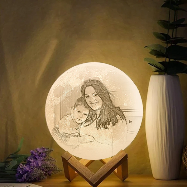 Mother's Day Gifts 3D Moon Lamp Personalised Photo Moon Lamp